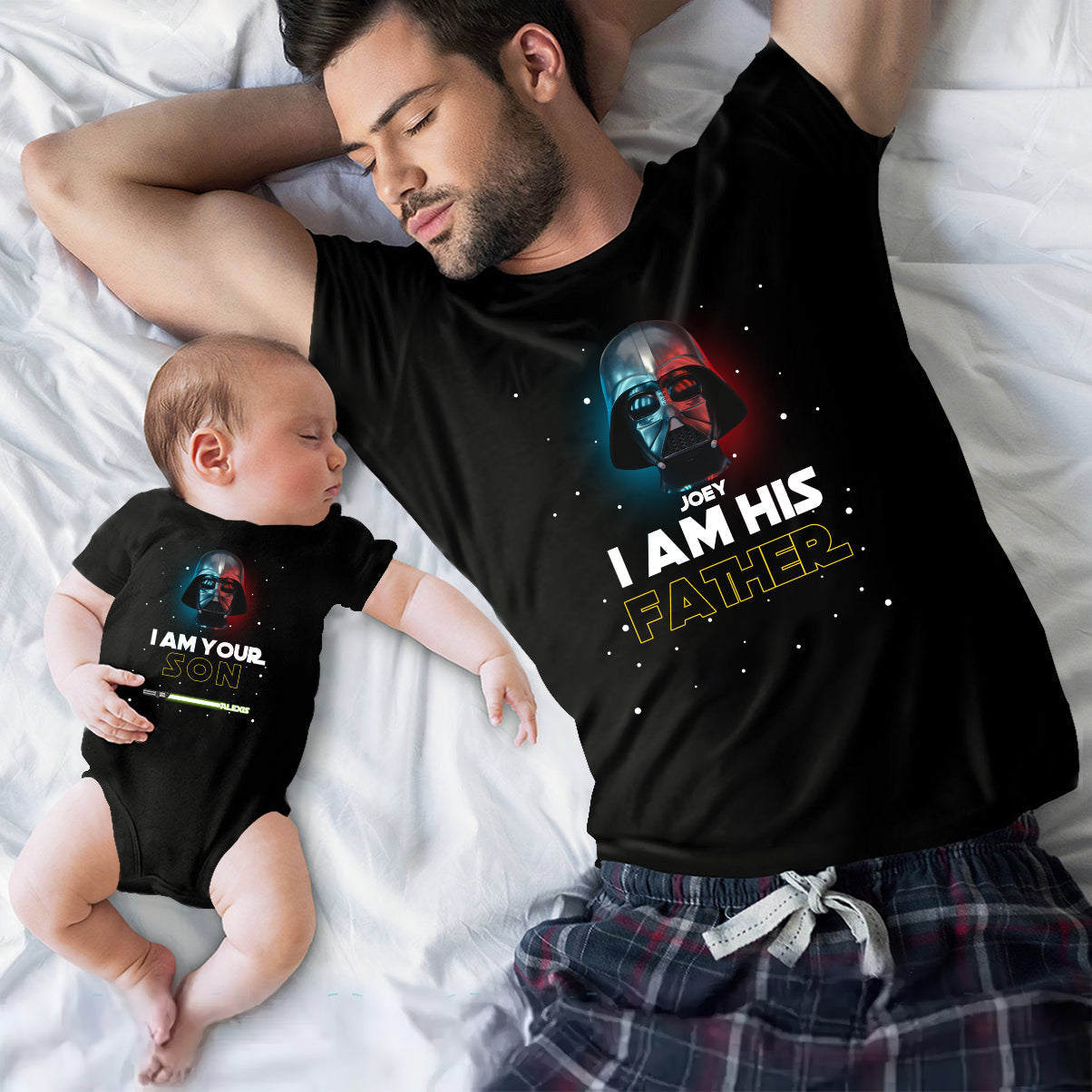 Personalized Star Wars Father and Son T-Shirt & Onesie Set Gift