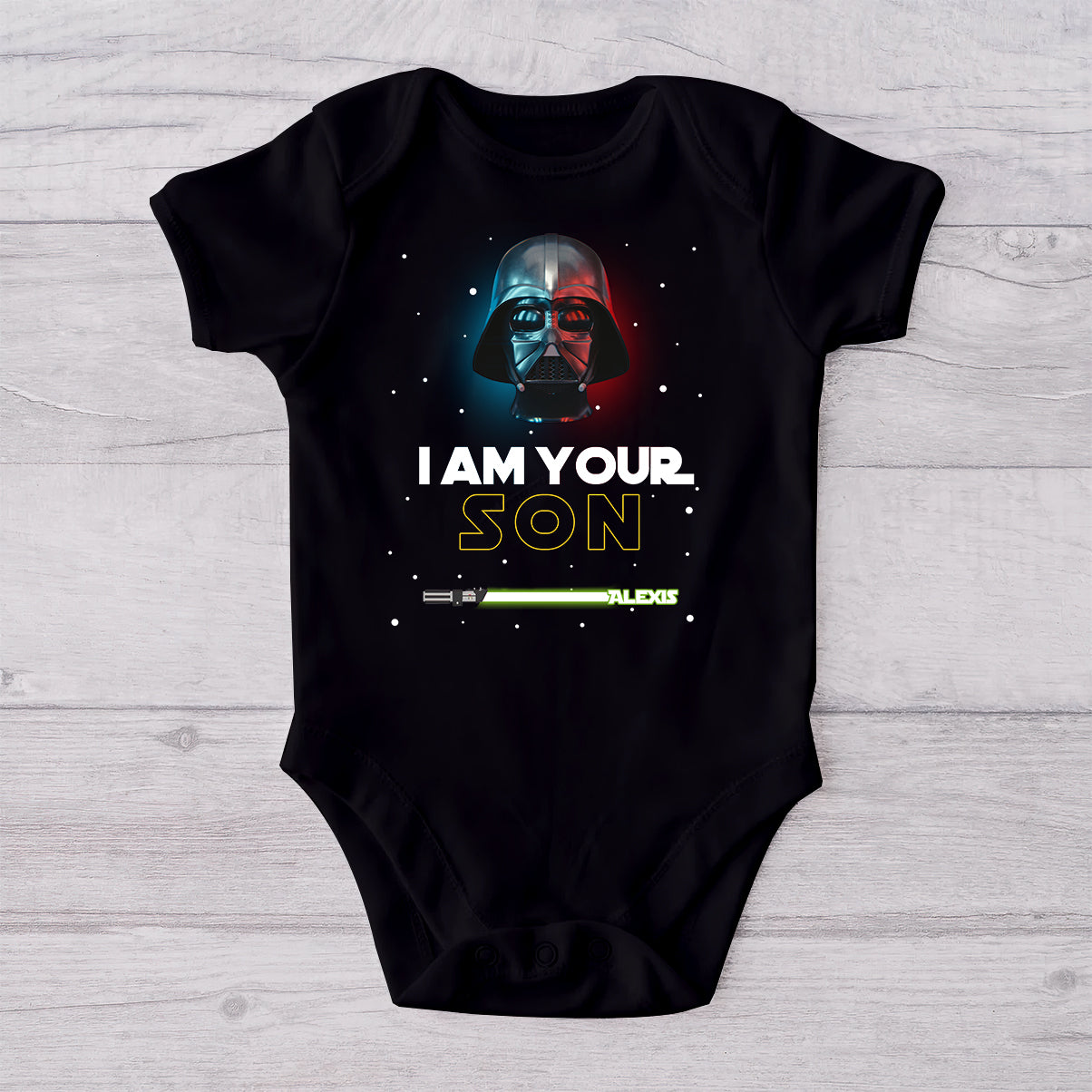 Personalized Star Wars Father and Son T-Shirt & Onesie Set Gift