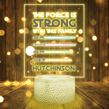 Load image into Gallery viewer, Personalized LED Light Plaque with Family Names - Unique Gift Idea

