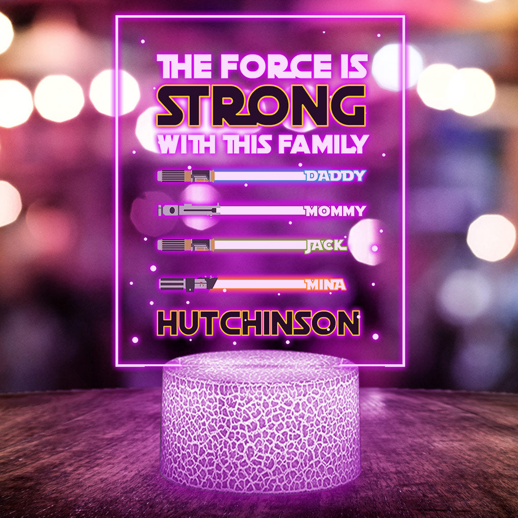 Personalized LED Light Plaque with Family Names - Unique Gift Idea