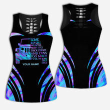 Load image into Gallery viewer, Personalized Hollow Tank Top &amp; Leggings Custom Name Gift for Girls
