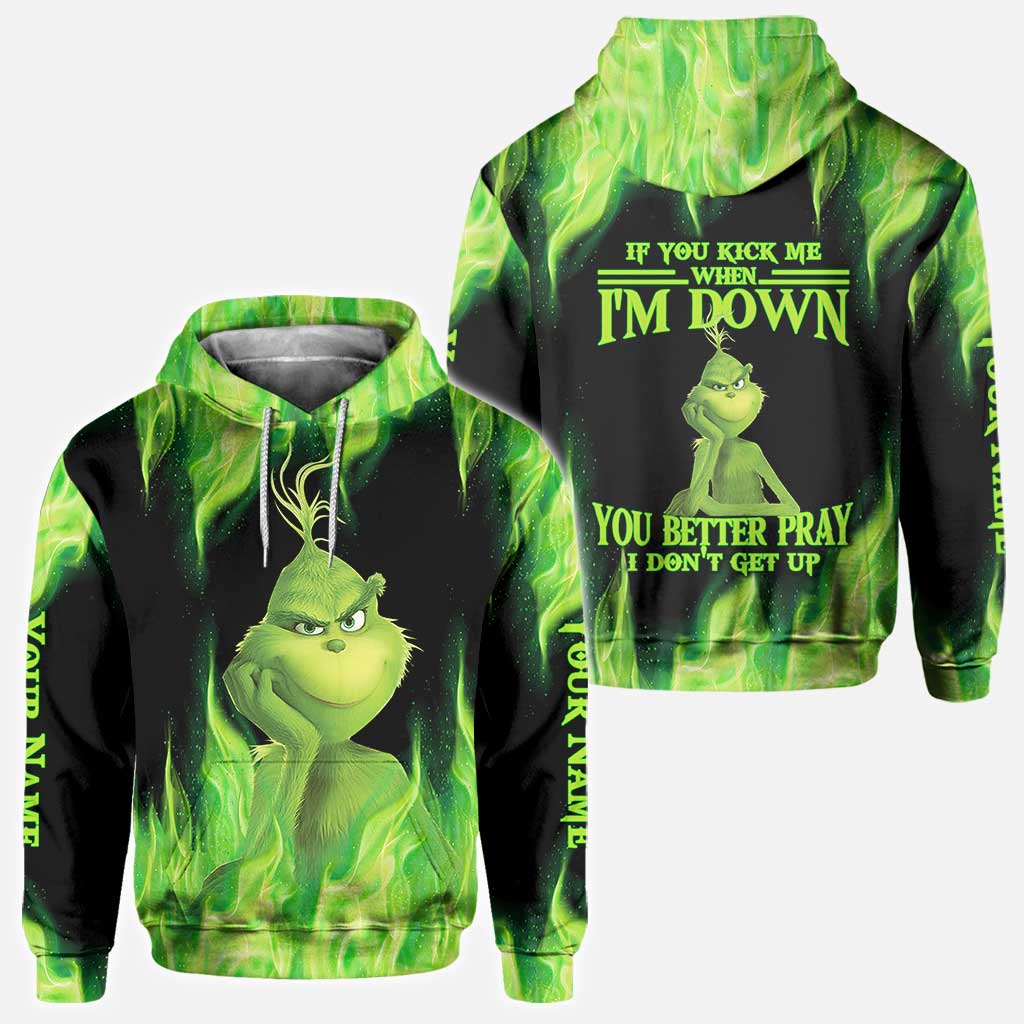Personalized Grinch Christmas Hoodie Custom Name Gift Idea