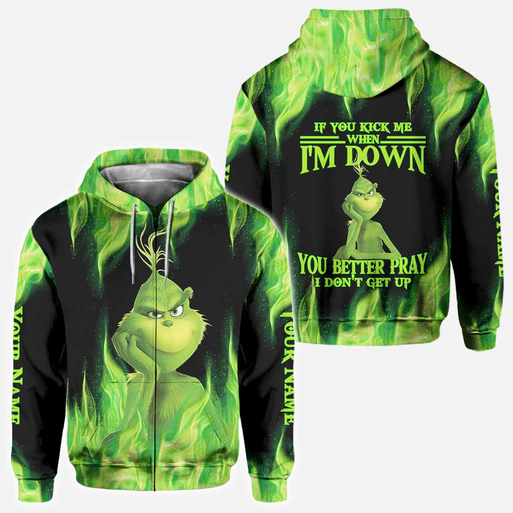 Personalized Grinch Christmas Hoodie Custom Name Gift Idea
