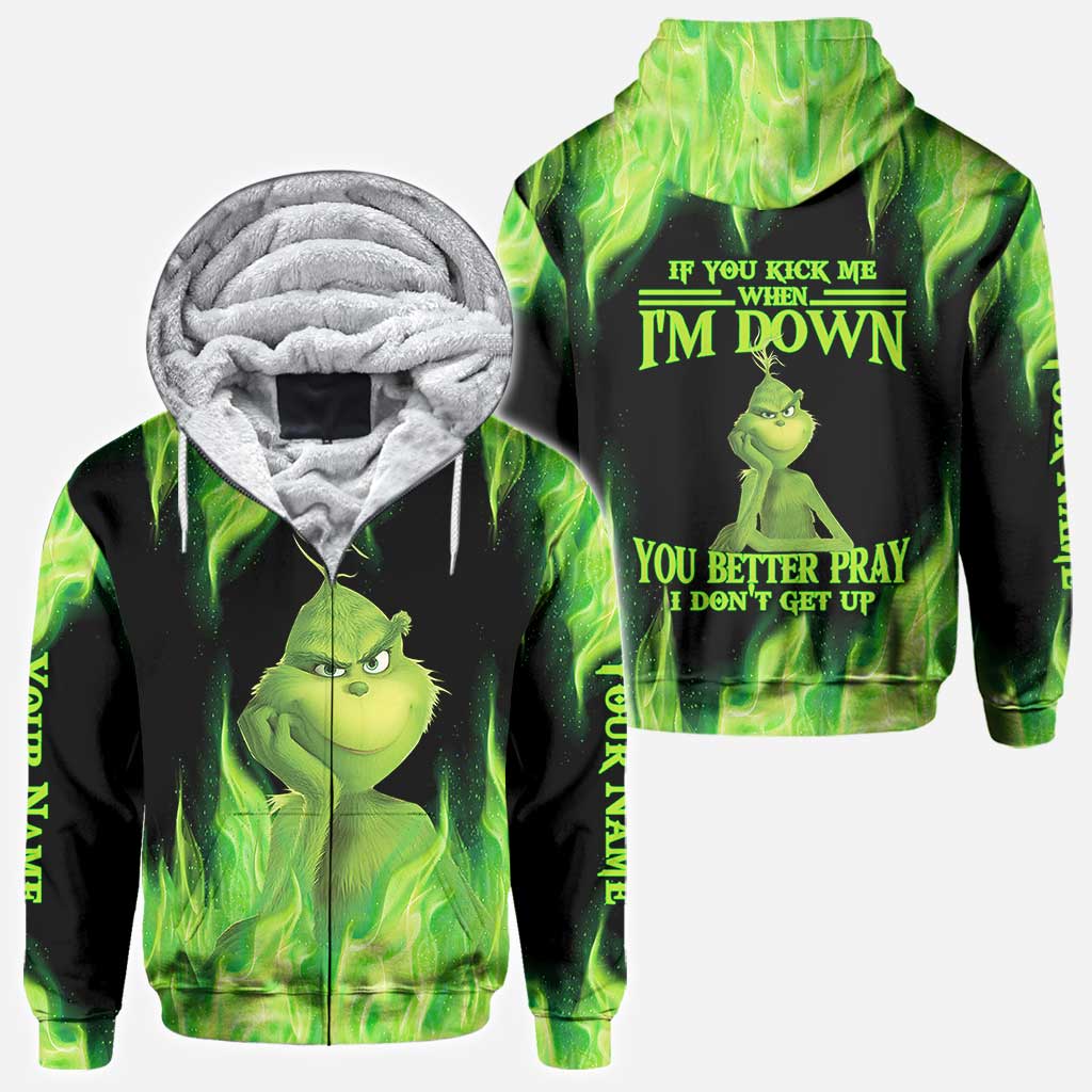 Personalized Grinch Christmas Hoodie Custom Name Gift Idea