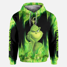 Load image into Gallery viewer, Personalized Grinch Christmas Hoodie Custom Name Gift Idea
