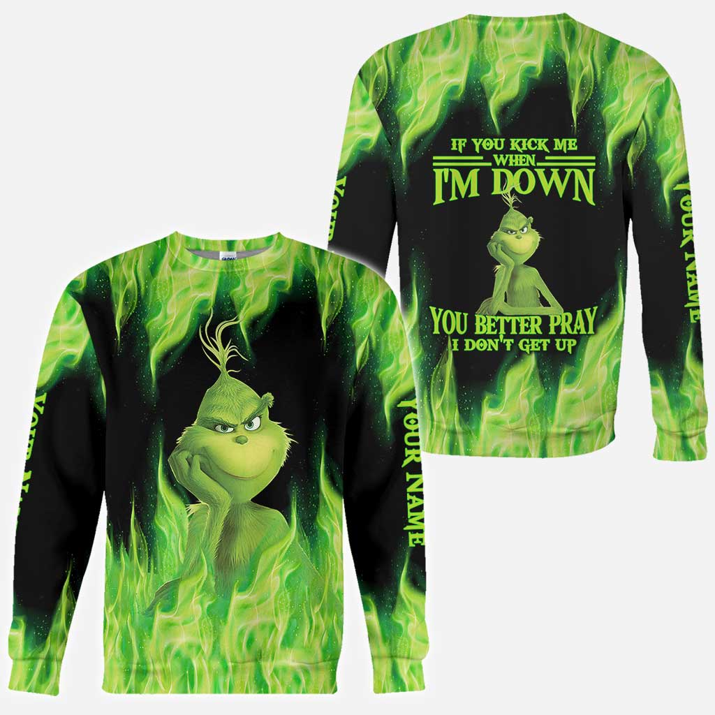 Personalized Grinch Christmas Hoodie Custom Name Gift Idea