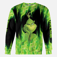 Load image into Gallery viewer, Personalized Grinch Christmas Hoodie Custom Name Gift Idea
