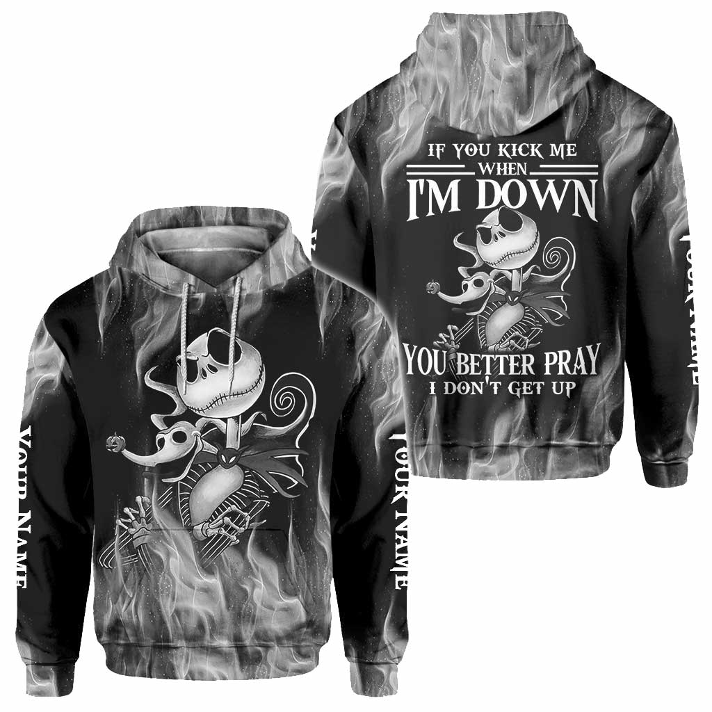 Personalized All Over Print Hoodie Custom Name Gift for Halloween