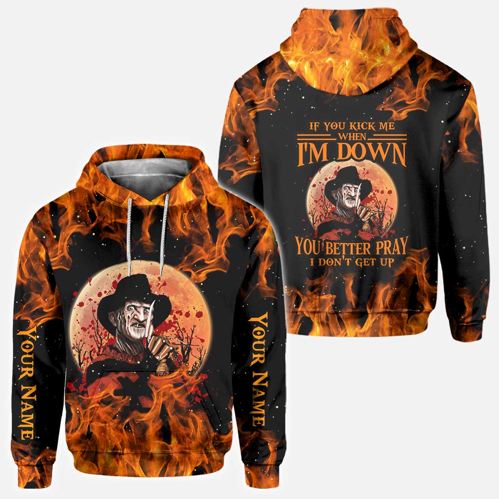 Personalized Halloween All Over Print Hoodie Custom Name Gift