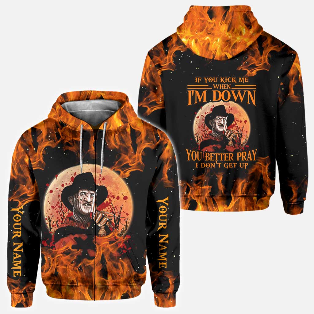 Personalized Halloween All Over Print Hoodie Custom Name Gift