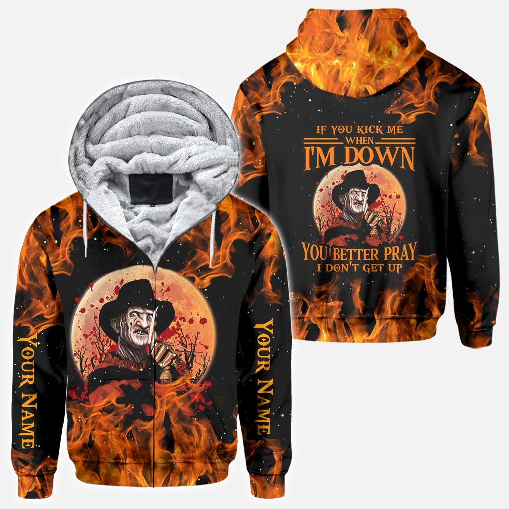 Personalized Halloween All Over Print Hoodie Custom Name Gift