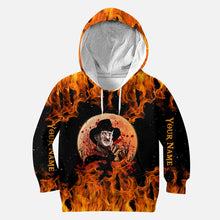 Load image into Gallery viewer, Personalized Halloween All Over Print Hoodie Custom Name Gift
