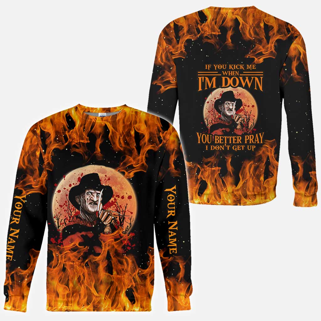 Personalized Halloween All Over Print Hoodie Custom Name Gift