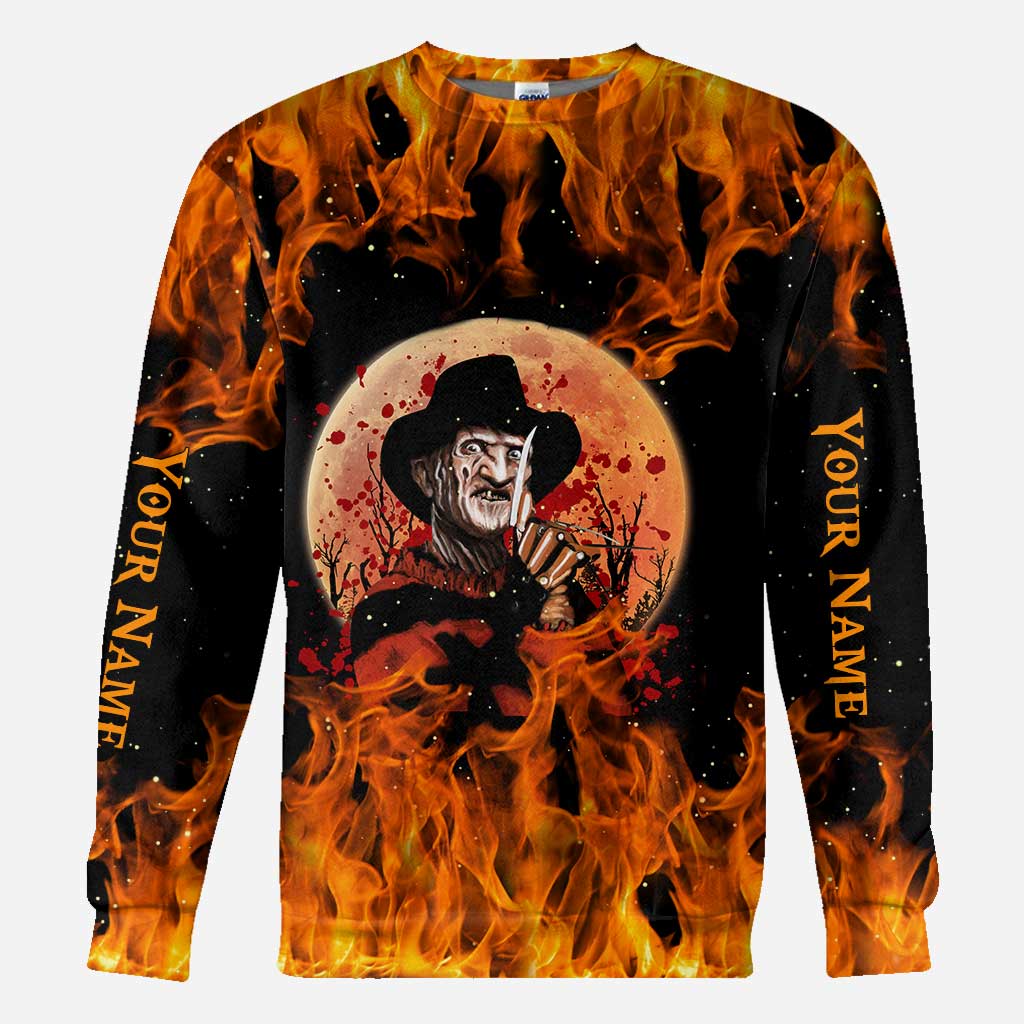 Personalized Halloween All Over Print Hoodie Custom Name Gift