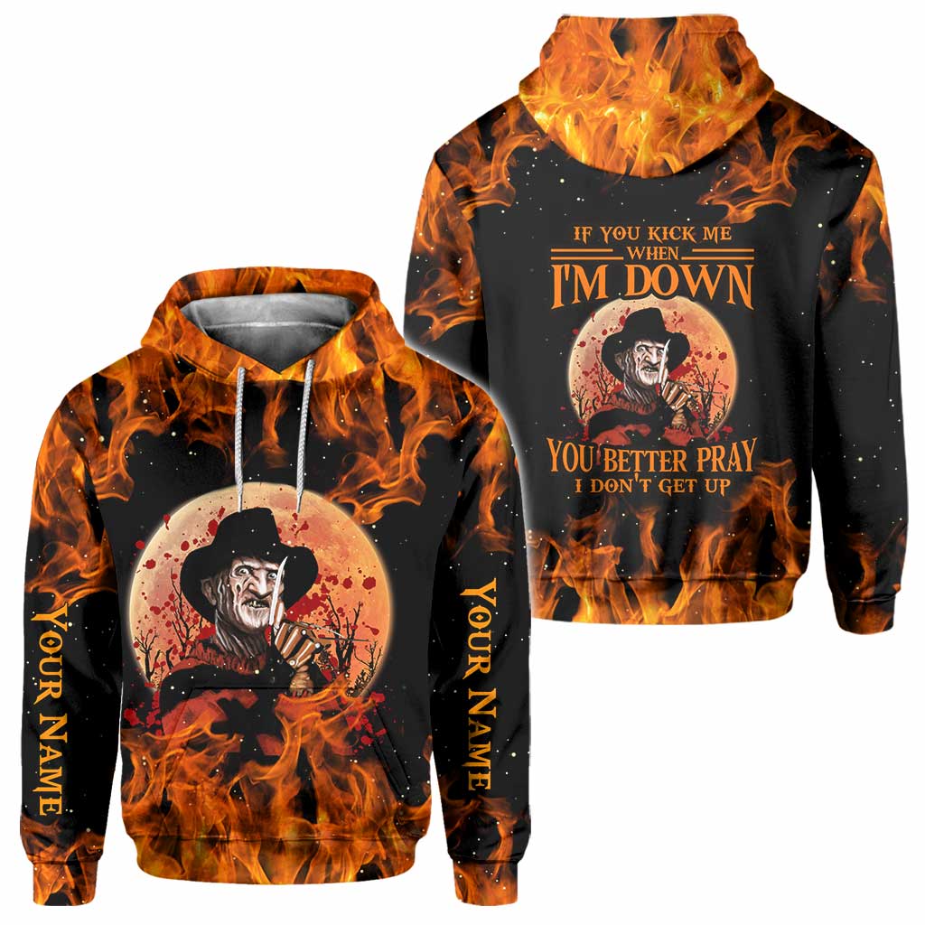 Personalized Halloween All Over Print Hoodie Custom Name Gift
