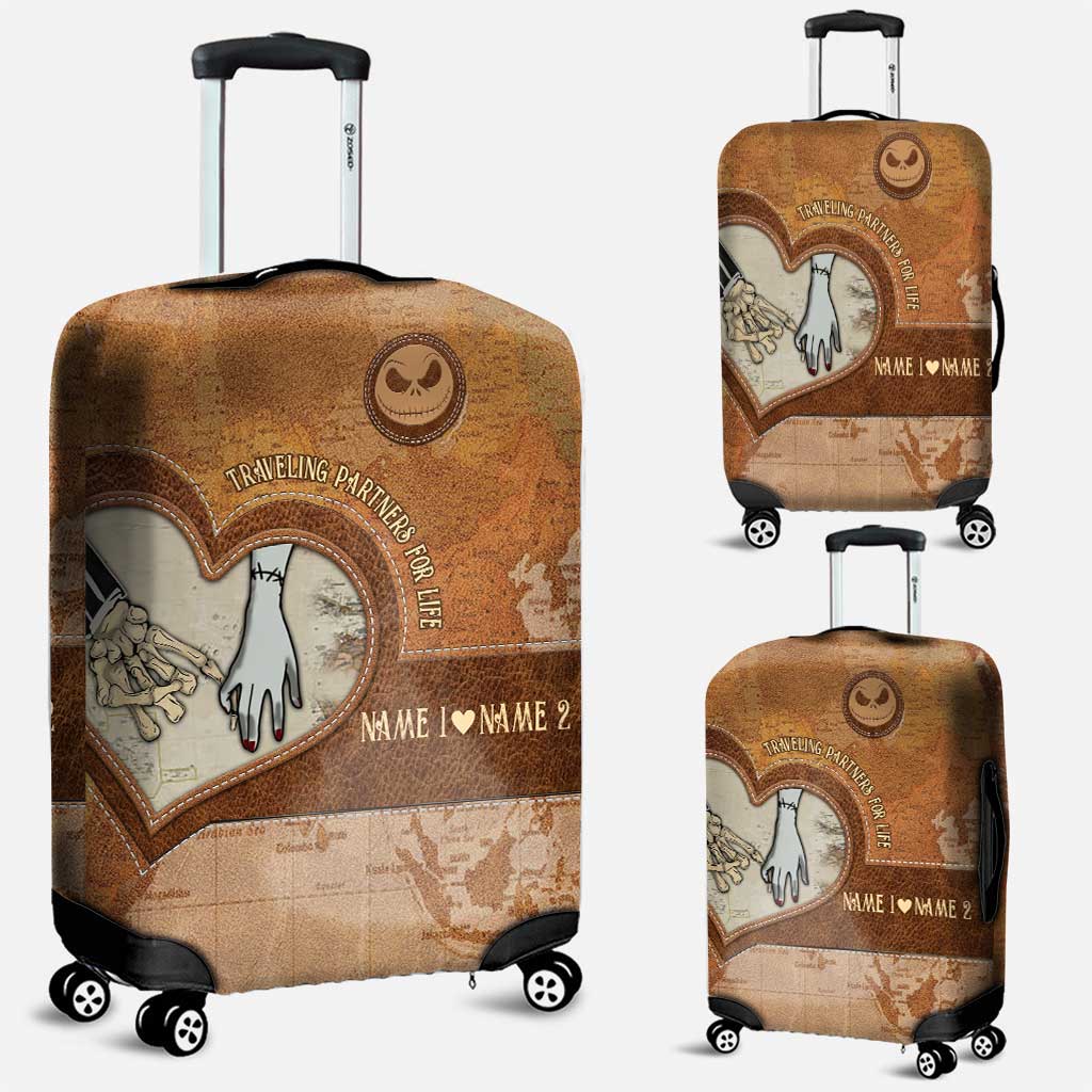 Personalized Luggage Cover Custom Couple Design Travel Gift