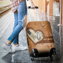 Load image into Gallery viewer, Personalized Luggage Cover Custom Couple Design Travel Gift

