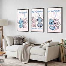 Load image into Gallery viewer, Personalized Couple Ohana Poster &amp; Canvas Set Gift for Anniversary
