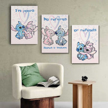 Load image into Gallery viewer, Personalized Couple Ohana Poster &amp; Canvas Set Gift for Anniversary
