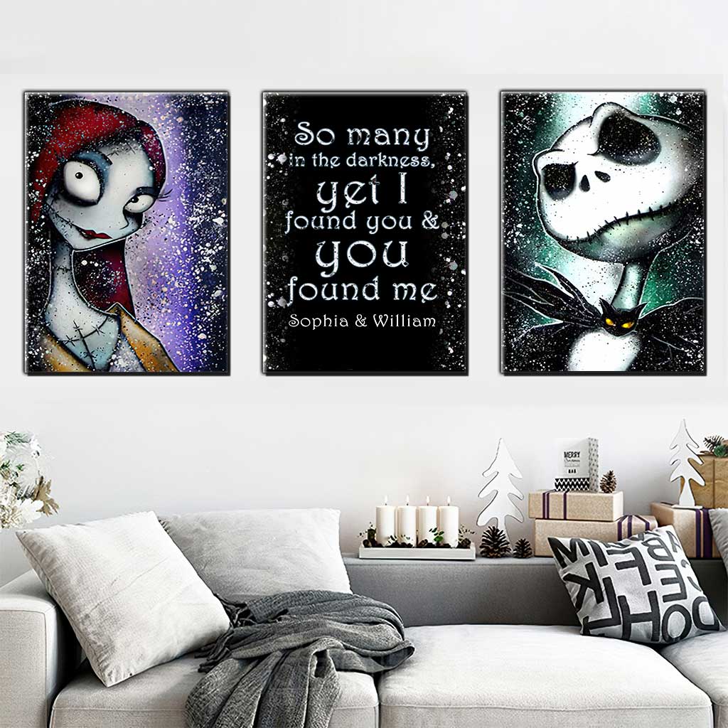 Personalized Nightmare Canvas & Poster Set Custom Couple Gift