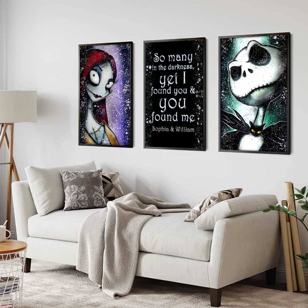 Personalized Nightmare Canvas & Poster Set Custom Couple Gift
