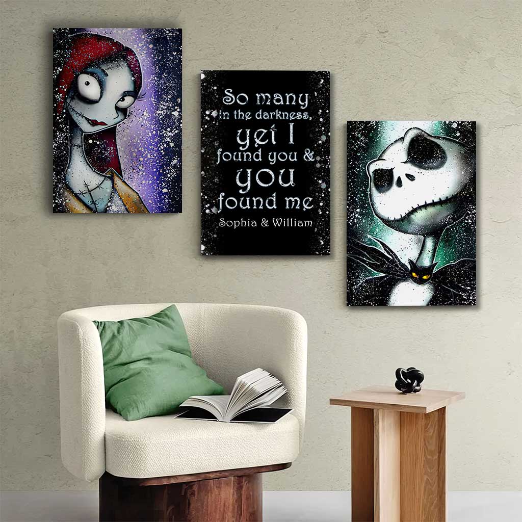 Personalized Nightmare Canvas & Poster Set Custom Couple Gift