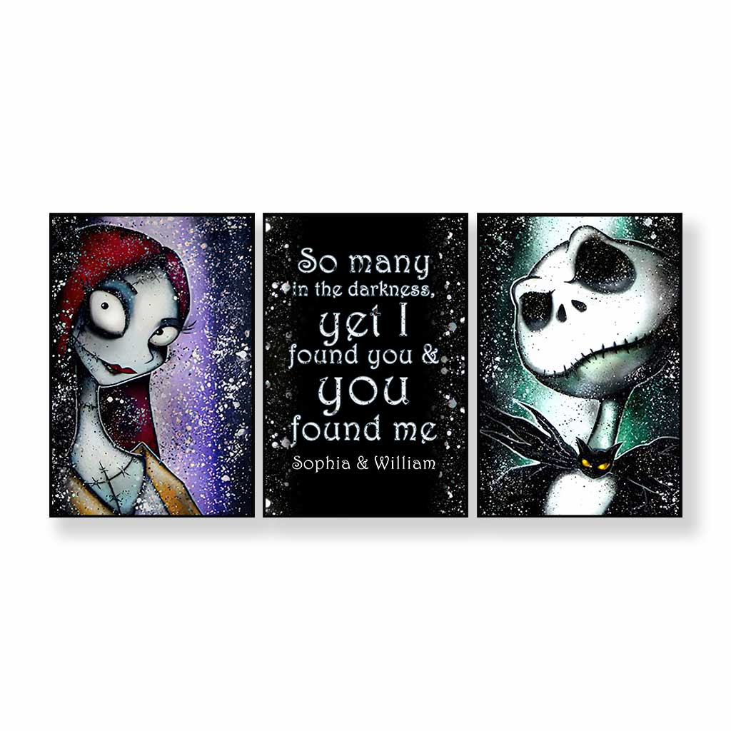 Personalized Nightmare Canvas & Poster Set Custom Couple Gift