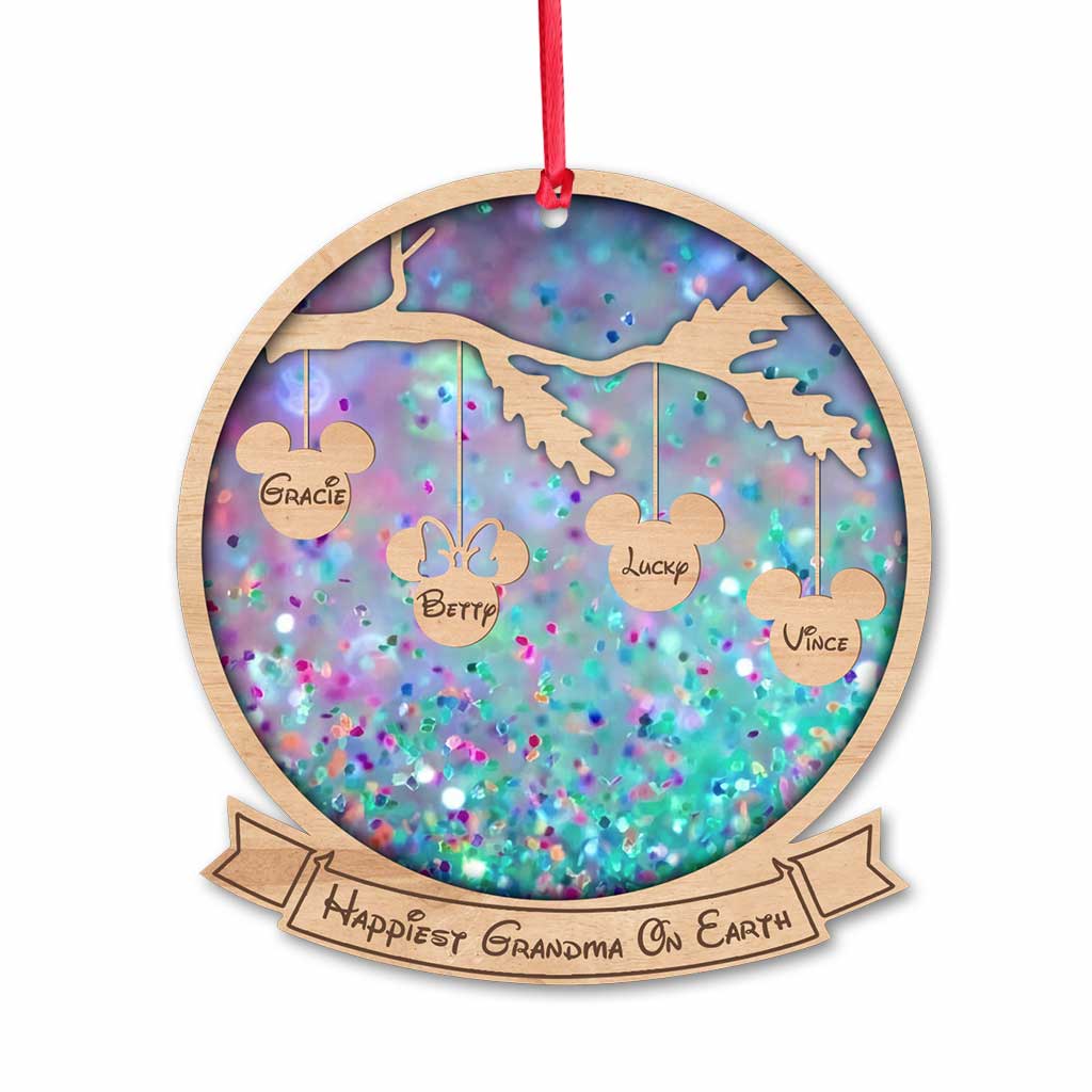 Personalized Happiest Grandma On Earth Ornament Custom Name Gift