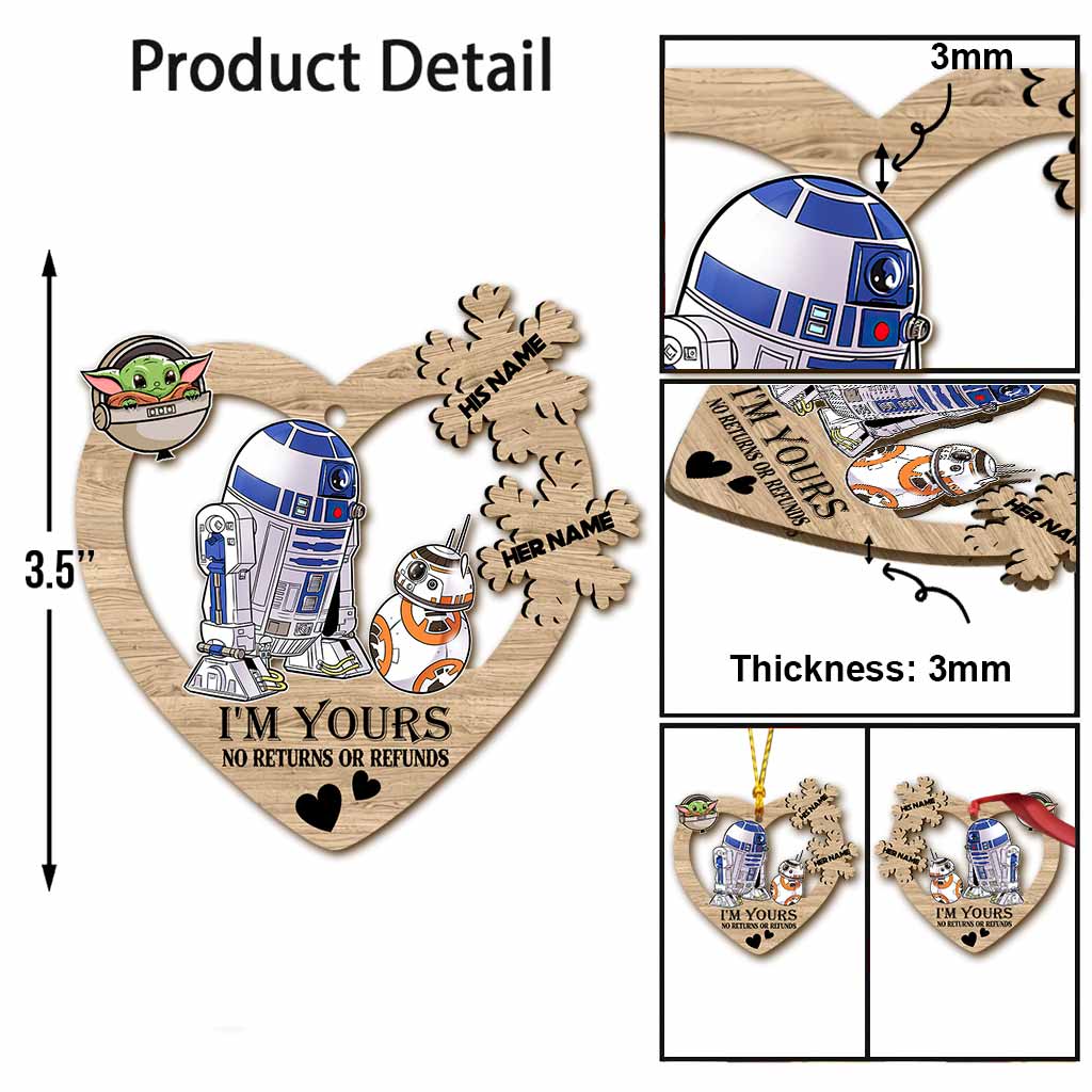 Personalized Star Wars Ornament Custom Name Gift for Christmas