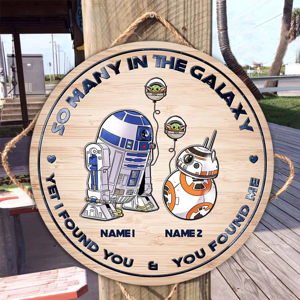 Personalized Round Wood Sign with Names for Star Wars Fans