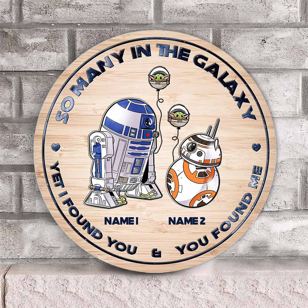Personalized Round Wood Sign with Names for Star Wars Fans