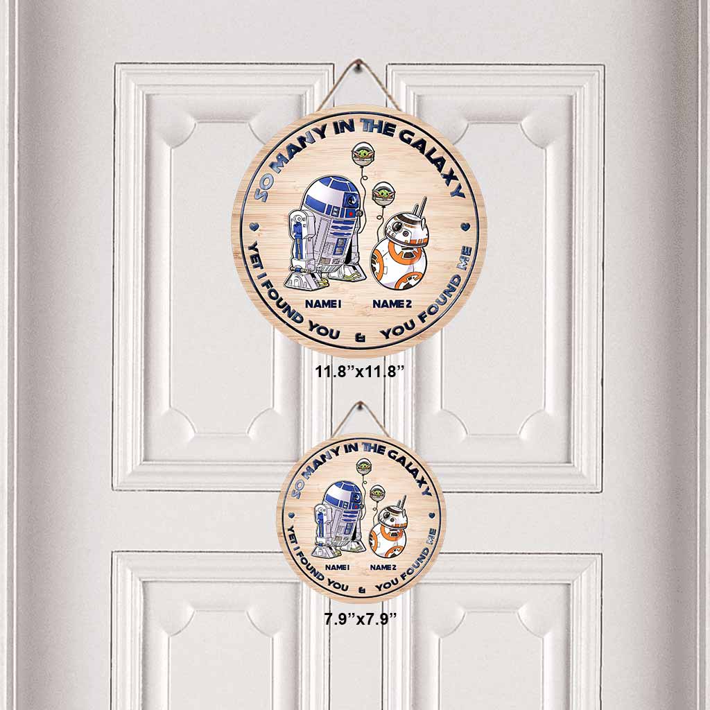 Personalized Round Wood Sign with Names for Star Wars Fans