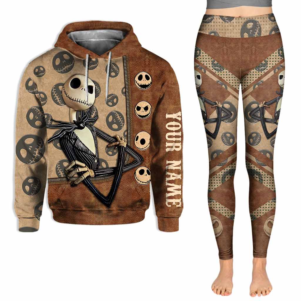 Personalized Vintage Nightmare Hoodie & Leggings Set for Halloween