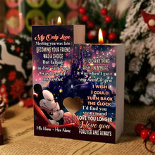 Load image into Gallery viewer, Personalized Mouse Candle Holder with Custom Names - Romantic Gift for Couples
