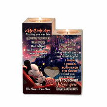 Load image into Gallery viewer, Personalized Mouse Candle Holder with Custom Names - Romantic Gift for Couples
