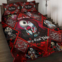 Load image into Gallery viewer, Personalized Nightmare Quilt Set with Custom Names for Couples - Unique Wedding Gift
