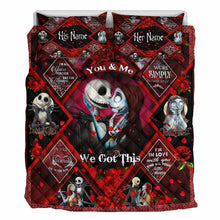 Load image into Gallery viewer, Personalized Nightmare Quilt Set with Custom Names for Couples - Unique Wedding Gift
