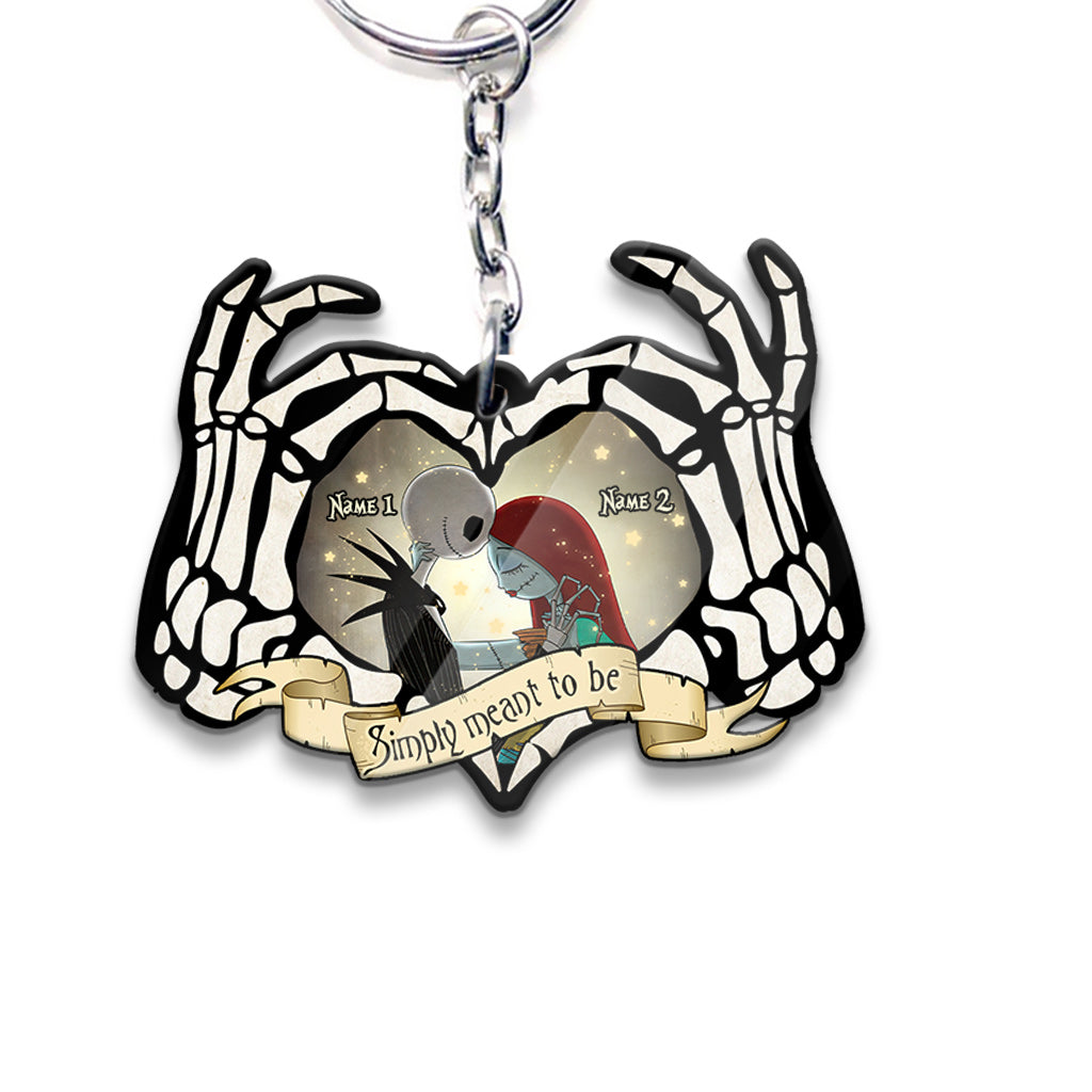Personalized Nightmare Keychain Custom Name Gift for Couples