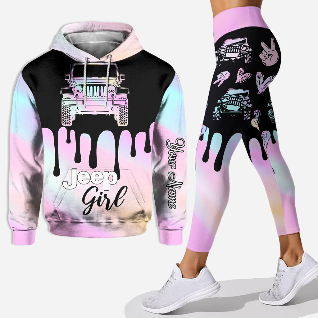 Personalized Jeep Girl Hoodie & Leggings Gift for Her