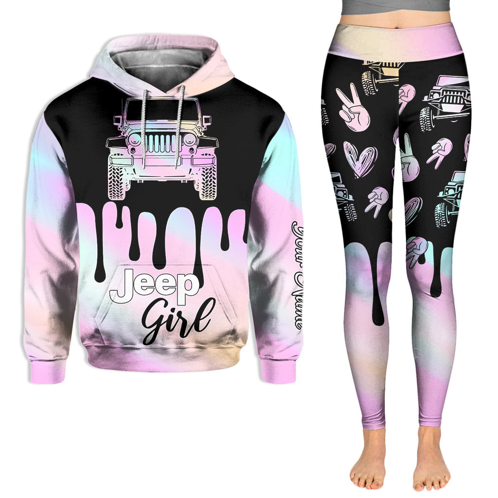 Personalized Jeep Girl Hoodie & Leggings Gift for Her