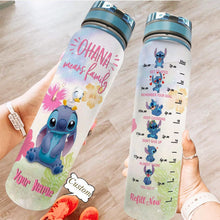 Load image into Gallery viewer, Personalized Ohana Water Tracker Bottle Custom Name Gift

