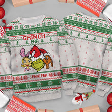 Load image into Gallery viewer, Personalized Grinch Era Ugly Sweater Custom Name Gift for Kids
