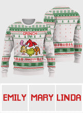 Load image into Gallery viewer, Personalized Grinch Era Ugly Sweater Custom Name Gift for Kids
