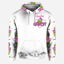 Load image into Gallery viewer, Personalized Grinch Hoodie and Leggings Christmas Outfit

