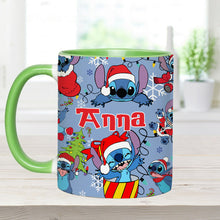 Load image into Gallery viewer, Personalized Ohana Accent Mug Custom Name Christmas Gift
