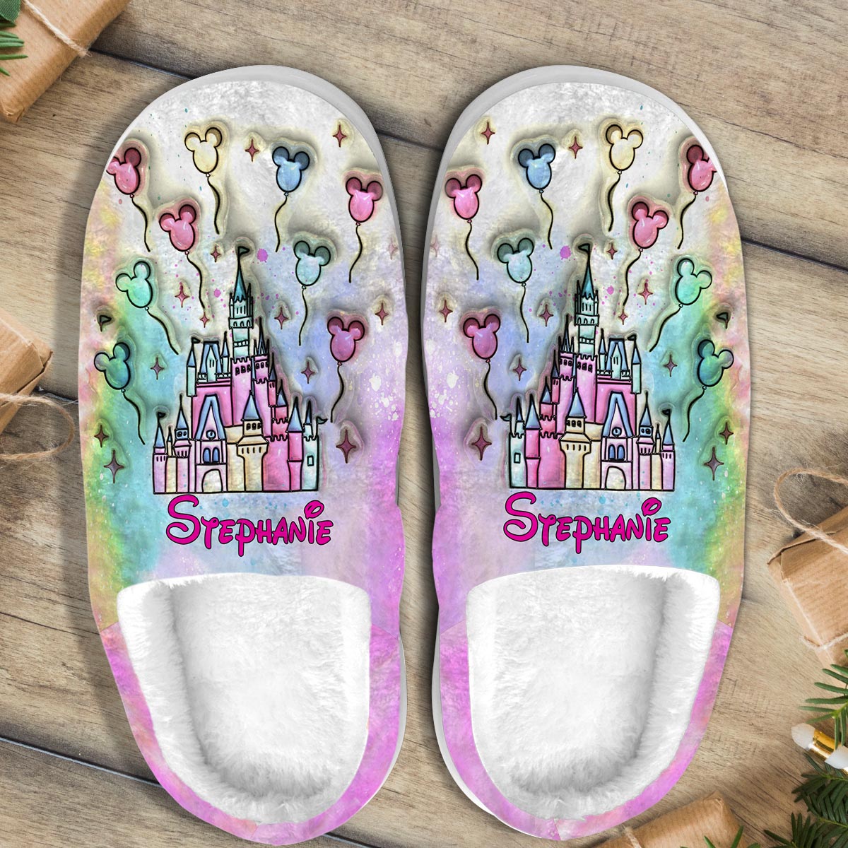 Personalized Cozy Mouse Slippers Custom Design Gift