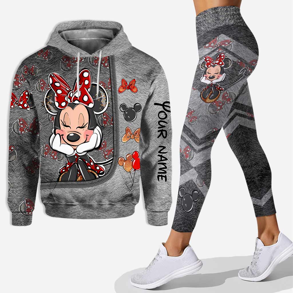 Personalized Minnie Mouse Hoodie and Leggings Set for Kids