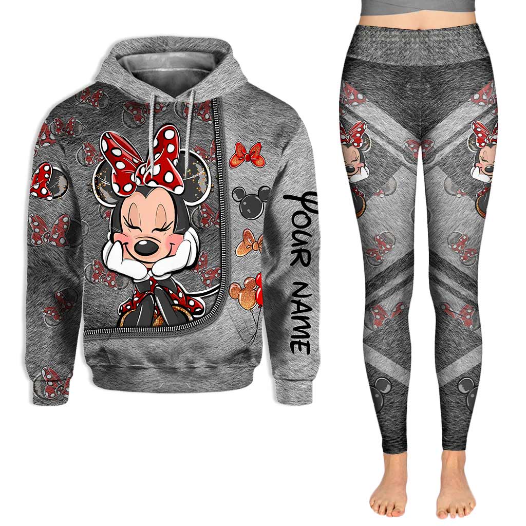 Personalized Minnie Mouse Hoodie and Leggings Set for Kids