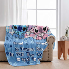 Load image into Gallery viewer, Personalized Ohana Blanket Custom Names Gift for Couples

