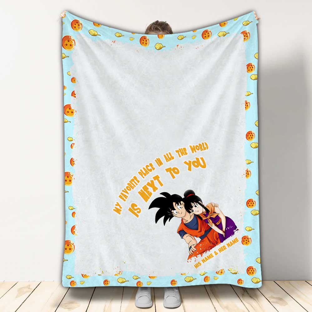 Personalized Couple Blanket Custom Text Warm Flannel Gift